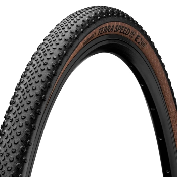 Continental Terra Speed ProTection 45mm BlackChili 700x45C | 28x1.70 Opona Gravel BrązowaTransparent Zwijana TLR 530g